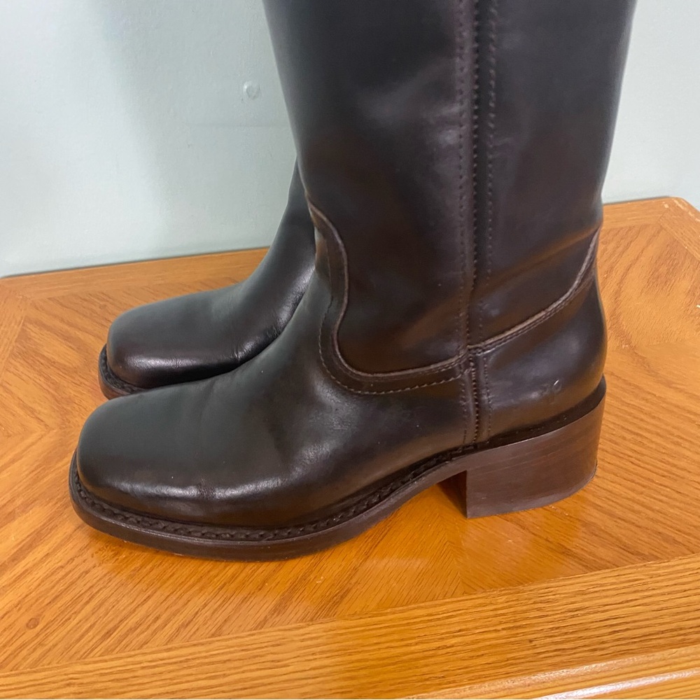 Frye Campus 14L Boot Dark Brown Leather Size 6 - Picture 5 of 12
